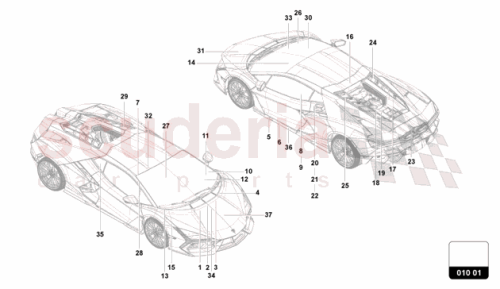 Part Diagram for Lamborghini 47B010521