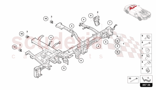 Part Diagram for Lamborghini 47A858003