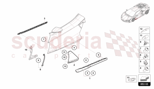 Part Diagram for Lamborghini 47B854939