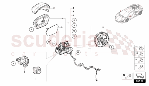 Part Diagram for Lamborghini 47C857409M3FZ