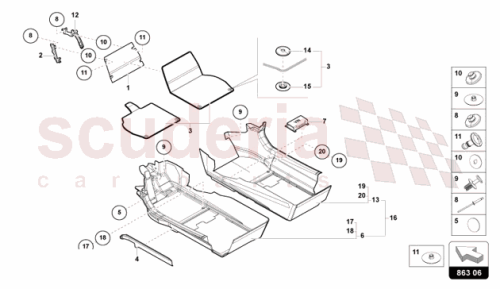 Part Diagram for Lamborghini 47C863691A