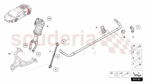 Part Diagram for Lamborghini 47B512019C