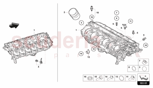 Part Diagram for Lamborghini 07L121133R