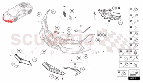 Part Diagram for Lamborghini 47B807113B
