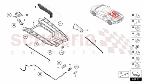 Part Diagram for Lamborghini 47B825921