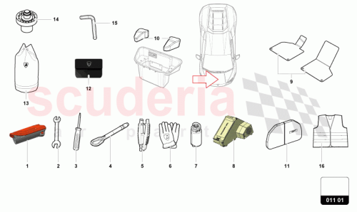Part Diagram for Lamborghini 5TA861743C