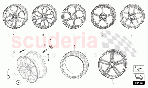 Part Diagram for Lamborghini 4T3601301F