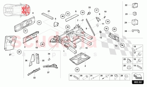 Part Diagram for Lamborghini 4T0899183