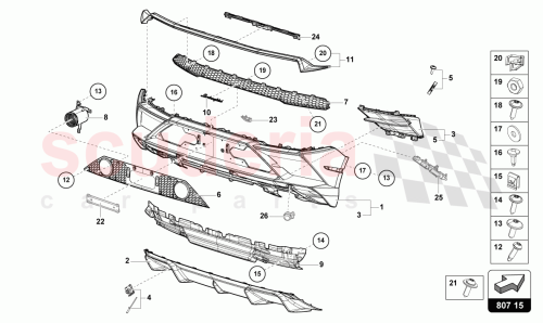 Part Diagram for Lamborghini 4T0898587F