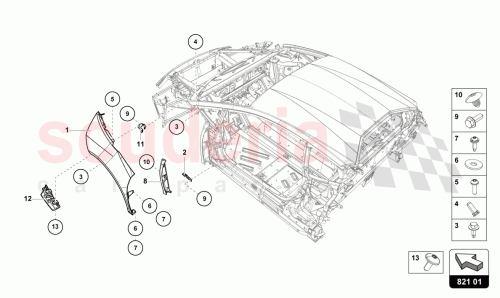 Part Diagram for Lamborghini N91140701