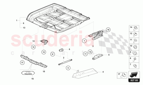 Part Diagram for Lamborghini 4T7827029D