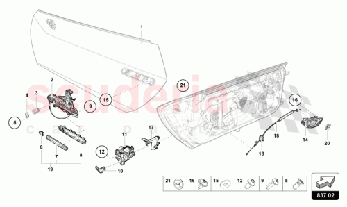 Part Diagram for Lamborghini 8J2837016E
