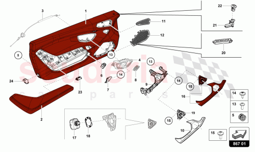Part Diagram for Lamborghini 4T2867107CH