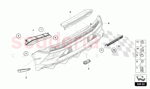 Part Diagram for Lamborghini 4T0945096B