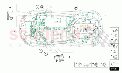 Part Diagram for Lamborghini 4T0971095T