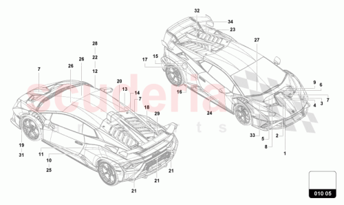 Part Diagram for Lamborghini 4T0010546AG