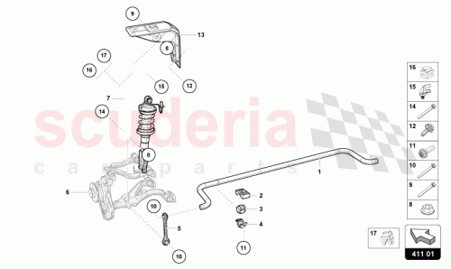Part Diagram for Lamborghini 4T3412019K