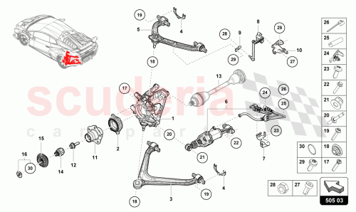 Part Diagram for Lamborghini 4T0501397D