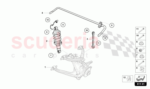 Part Diagram for Lamborghini 4T3512019D