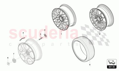 Part Diagram for Lamborghini 4T3601017