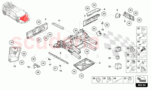 Part Diagram for Lamborghini 4S2805431E