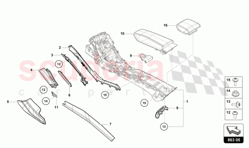 Part Diagram for Lamborghini 4T3863488XZ0