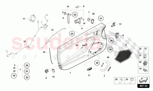Part Diagram for Lamborghini 4T3867007B