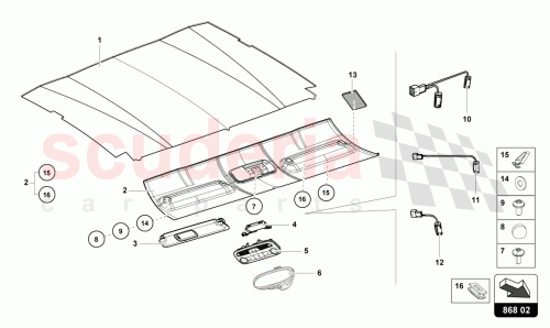 Part Diagram for Lamborghini 8H0857363
