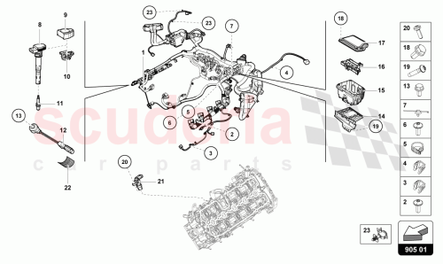 Part Diagram for Lamborghini 4T8971713C