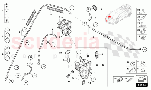 Part Diagram for Lamborghini 3B0955665C