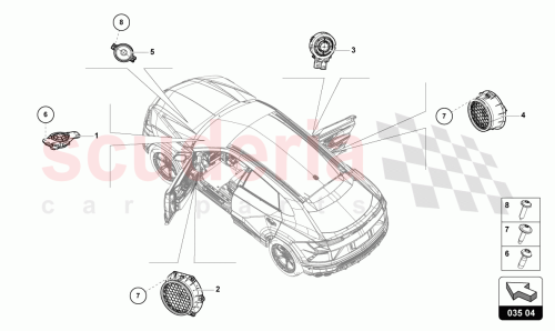Part Diagram for Lamborghini 4M8035411A