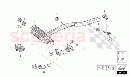 Part Diagram for Lamborghini 4ML253682AK