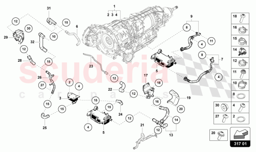 Part Diagram for Lamborghini 4N0317818AF