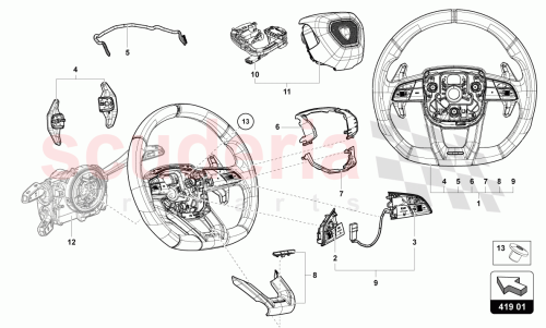 Part Diagram for Lamborghini 4ML951523C