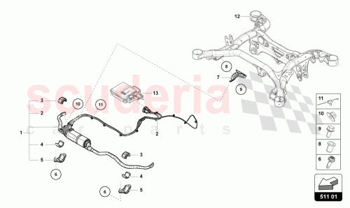 Part Diagram for Lamborghini 4F0971850A