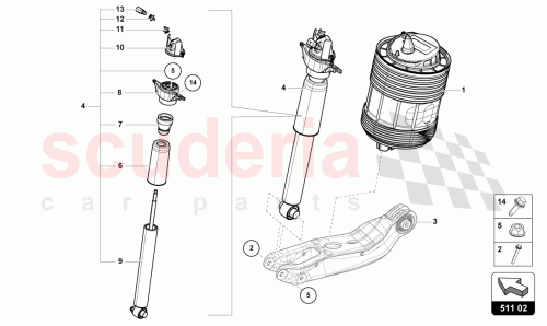 Part Diagram for Lamborghini 4M0616002AK