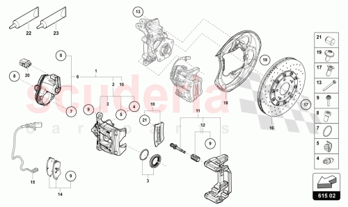 Part Diagram for Lamborghini 4ML615403B