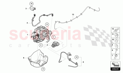 Part Diagram for Lamborghini 4M0616105F