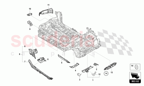 Part Diagram for Lamborghini 4M0803109A