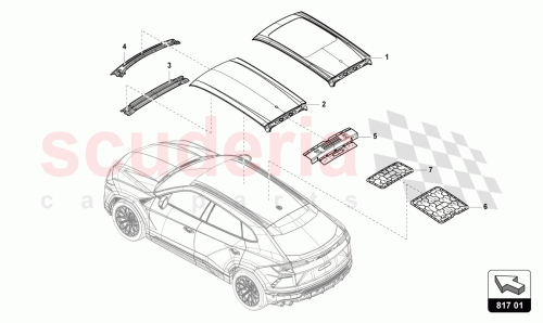 Part Diagram for Lamborghini 4ML817505A