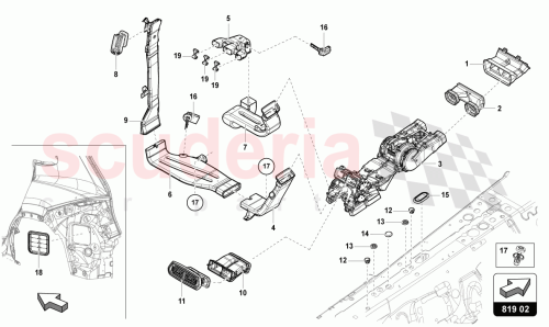Part Diagram for Lamborghini 4M0819804E