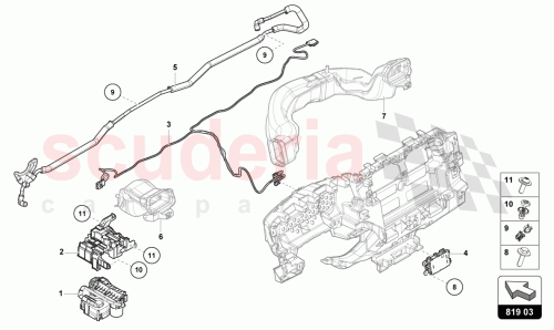 Part Diagram for Lamborghini 8W0612797B