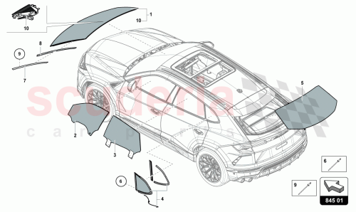 Part Diagram for Lamborghini 4ML845099H0P0