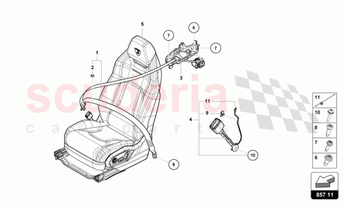 Part Diagram for Lamborghini 4ML857805BPZ3