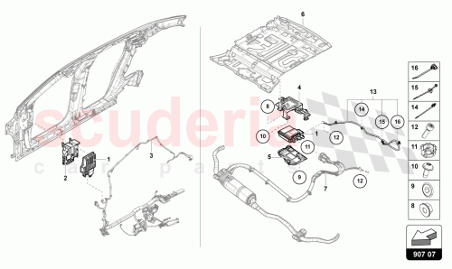 Part Diagram for Lamborghini 4M0501143P