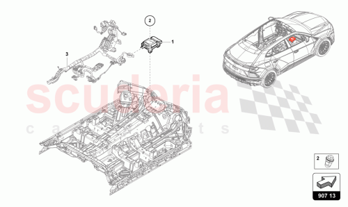 Part Diagram for Lamborghini 4M8907777CA