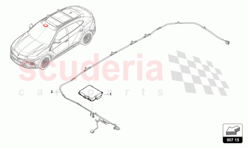 Part Diagram for Lamborghini 89A907594BC