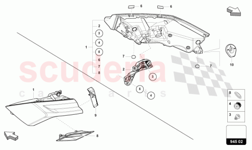 Part Diagram for Lamborghini 4ML945070A