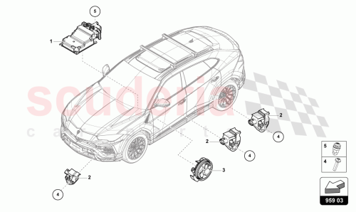 Part Diagram for Lamborghini 4N0959655AC