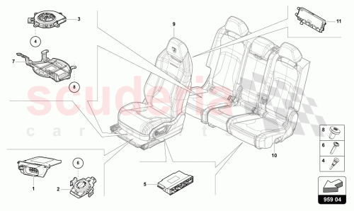 Part Diagram for Lamborghini 4M8959760B